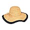 Trendy 2 Tone Crochet Raffia Beach Hat