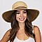Trendy 2 Tone Large Brim Beach Hat With Bow SLRAF1353
