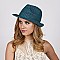 Fashionable Sewn Braid Raffia Fedora