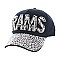 Los Angeles RAMS Football Team in Stones on Fashion Baseball Cap MEZ674