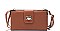 MODERN PLAIN SMOOTH TEXTURED CROSSBODY WALLET