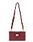 MODERN PLAIN SMOOTH TEXTURED CROSSBODY WALLET
