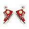 Trendy 2" Handmade Seed Beads Sneakers Earrings