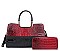 2 In 1 Crocodile Satchel Wallet Set - High Quality