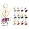 Pack of 12 Rhinestone Elephant Charm Keychain