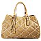 Quilted Tasseled & Stitched Tote