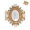 JUMBO CRYSTAL VINTAGE STYLE SUNBURST HALO STRETCH RING