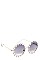 PACK OF 12 	FASHION RHINESTONE ROUND SUNGLASSES