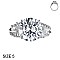 LARGE CUBIC ZIRCONIA STONE ENGAGEMENT RING SLRZ8410SI