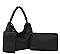3 IN 1 TRENDY SMOOTH BRAID HANDLE HOBO BAG