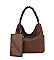 3 IN 1 TRENDY SMOOTH BRAID HANDLE HOBO BAG