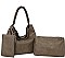 3 IN 1 TRENDY SMOOTH BRAID HANDLE HOBO BAG