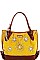NICOLE LEE LONG STRAP MULTI RHINESTONE SATCHEL