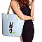 S0365-LP Rabbit Illustration Cute 2-Tone Tote