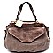 S0466-LP Textured Linked Strap 2-Tone Satchel