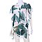 Stylish Tropical Print Ruana w/ Tassels SLS2045