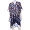 Classy Lightweight Lush Kaleidoscope Print Kimono w/ Tassels SLS2056