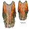 GLAM STONE STUDDED MIXED SAFARI PRINT PONCHO SLS2061