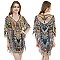 ROBUST STONE STUDDED MIX SAFARI PRINT PONCHO SLS2063