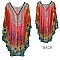 ENCHANTING STONE STUDDED MIXED PRINT PONCHO SLS2064