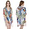 SLEEK STONE STUDDED MIX PARADISE PRINT PONCHO SLS2067