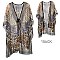 MAJESTIC STONE STUDDED MIX SAFARI PRINT SLEEK PONCHO SLS2068