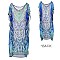 Stunning in Blue Mix Print Long kimono SLS2072