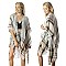 STYLISH SUMMER FASHION PLAID KIMONO SLS2084IV