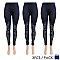 PACK OF 3 PIECES STYLISH FLORAL VINE RHINESTONED KNEE LEGGINGS SLS2125