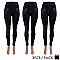 PACK OF 3 PIECES VINE RHINESTONED DENIM LEGGINGS SLS2127