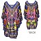 LAVISH STONE STUDDED MIX SAFARI PRINT SLEEK PONCHO SLS2129