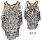 FIERCE STONE STUDDED MIX SAFARI PRINT SLEEK PONCHO SLS2131