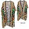 STYLISH STONE STUDDED MIX SAFARI PRINT SLEEK PONCHO