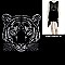 TIGER HEAD HOTFIX/RHINESTONE SHIRT