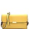 S87067-LP Hardware Accent Simple Flap Clutch Cross Body