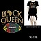 FASHIONABLE BLACK QUEEN RHINESTONE Short-Sleeved SHIRT