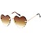 Pack of 12 Wavy Edge Tinted Heart Shaped Sunglasses