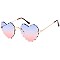 Pack of 12 Wavy Edge Tinted Heart Shaped Sunglasses
