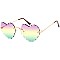 Pack of 12 Wavy Edge Tinted Heart Shaped Sunglasses
