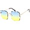 Pack of 12 Wavy Edge Rimless Statement Sunglasses