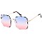 Pack of 12 Wavy Edge Rimless Statement Sunglasses