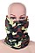 PACK OF 12 ASSORTED COLOR CAMOUFLAGE TUBE FACE MASK
