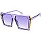 Pack of 12 Transparent Monotone Shield Sunglasses