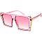 Pack of 12 Transparent Monotone Shield Sunglasses