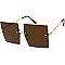 Pack of 12 Gold Rim Large Square Sunglasses