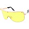 Pack of 12 Curved Half Frame Shield Sunglasses