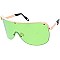 Pack of 12 Curved Half Frame Shield Sunglasses