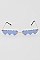 Pack of 12 Multicolor Heart Strike Sunglasses