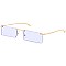 Pack of 12 Trendy Rimless Rectangular Sunglasses