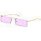 Pack of 12 Trendy Rimless Rectangular Sunglasses